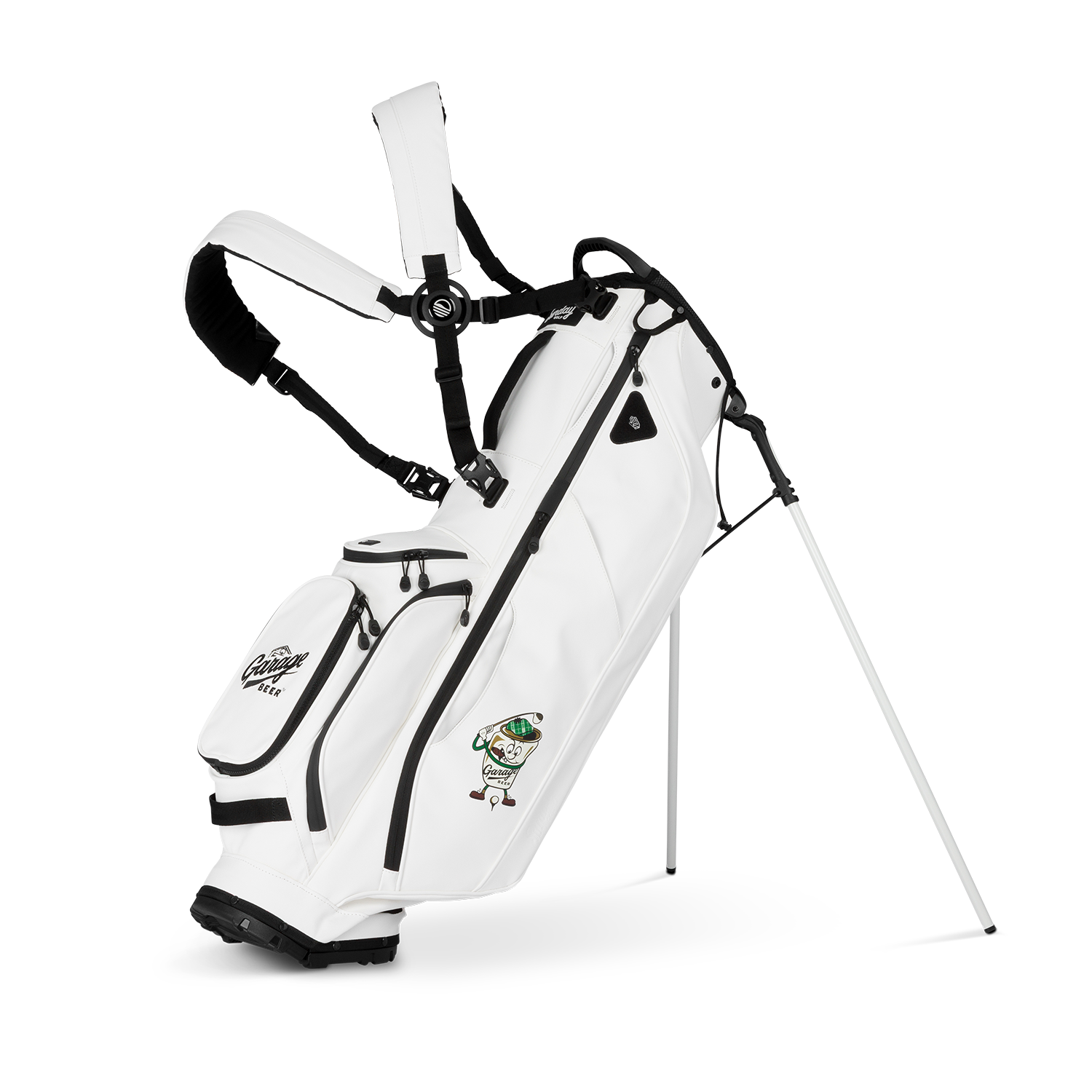 Ryder S-Class x Garage Beer | White Vegan Leather Full Size Stand Bag